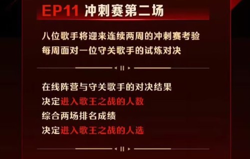《歌手2026》冲刺赛第11期：邓紫棋守关，总决赛赛制曝光