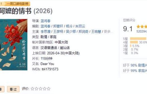 凭9.1分神作《给阿嬷的情书》出圈，王晓慧坦言怯于闯荡演艺圈