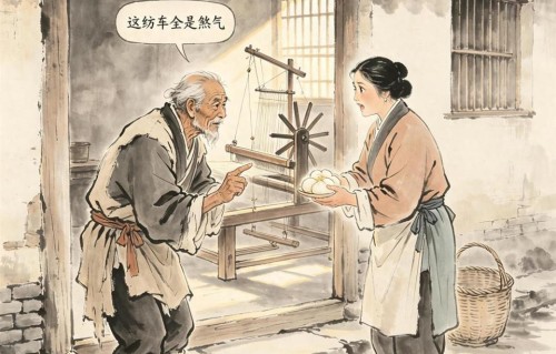 妇人好心给乞丐馒头，乞丐眉头紧锁你这纺车纺的是阴冷煞气