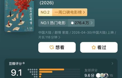 票房破2亿，豆瓣9.1分，《给阿嬷的情书》女主角李思潼火了