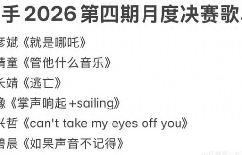 齐豫稳坐前四，张碧晨三连六，赛制比唱功更硬。|阿尔伯特·斯纳吉|歌手2026|综艺剧情讨论|窦靖童|海来阿木