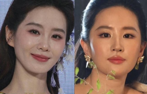 W电影之夜双美撞造型！刘亦菲刘诗诗半扎发同框惊艳全网