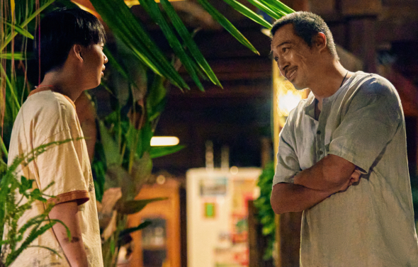 郭麒麟（左）与吴镇宇（右）的对手戏 图/《边水往事》官方微博